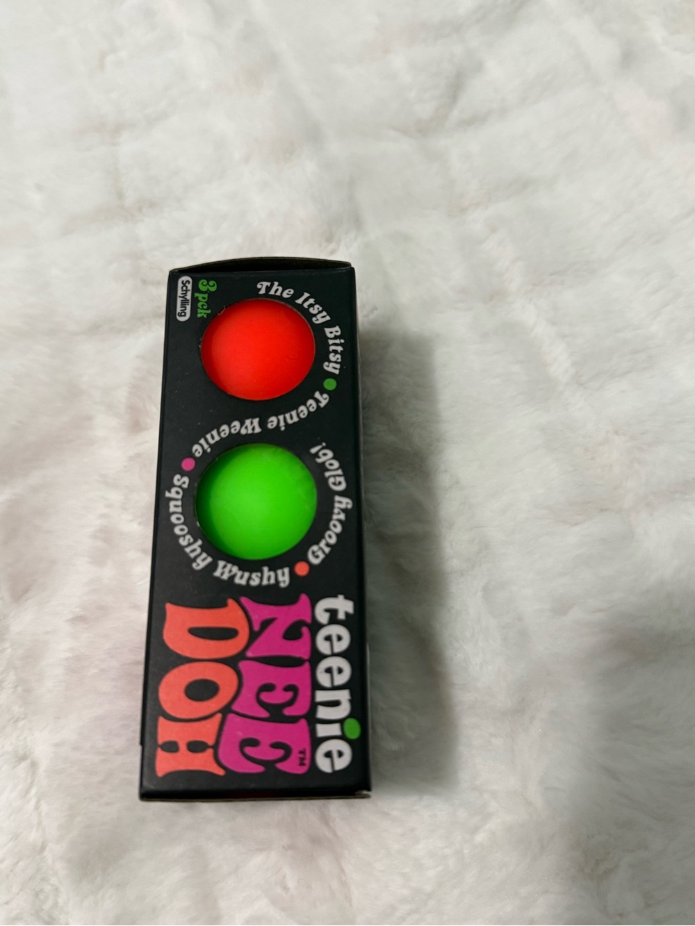 NEW Teenie Nee Doh 3 pk. squishy mini stress balls pink, orange, green
